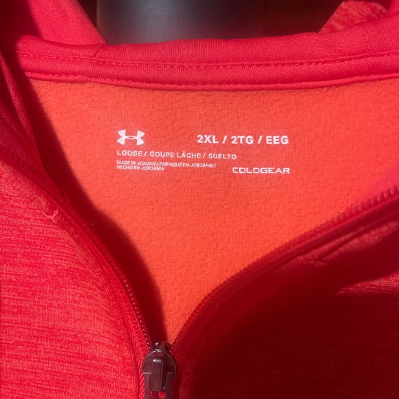 Under Armour 1/4 zip pullover sweat shit with hood - Picture 2 of 2